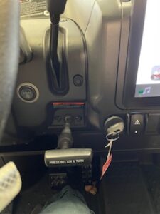 Ignition of Black Segway UT6 Utility Vehicle