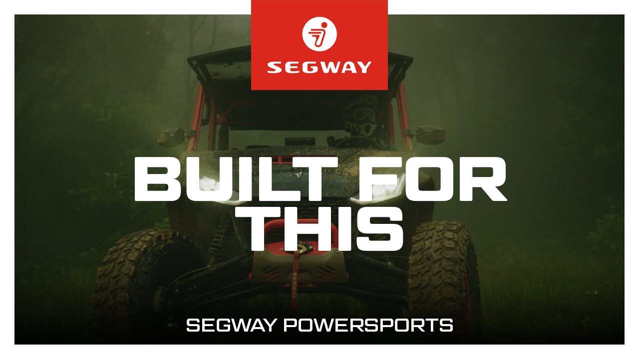 Segway Utility Vehicle with text "Built for this - Segway Powersports"